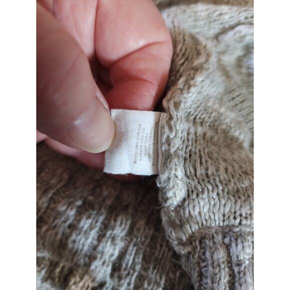 Element Gray White Open Front Knit Cardigan Sweater Size Small - Picture 4 of 6